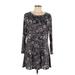 Lily by Firmiana Casual Dress: Gray Print Dresses - Women's Size Large