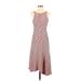 Zara Casual Dress - Midi Crew Neck Sleeveless: Burgundy Dresses - Women's Size Small