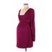 Isabella Oliver Casual Dress: Burgundy Dresses - Women's Size 8 Maternity