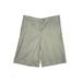 Yves Saint Laurent Rive Gauche Dressy Shorts: Gray Plaid Mid-Length Bottoms - New - Women's Size 42 - Light Wash