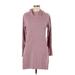 Lole Casual Dress - Sweater Dress: Burgundy Marled Dresses - Women's Size Large