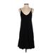 Agnes & Dora Casual Dress - A-Line V Neck Sleeveless: Black Print Dresses - Women's Size X-Small