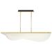 Visual Comfort Modern Nyra 60 inch 3000K LED Plated Brass Linear Chandelier