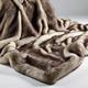 Luxury Faux Fur Throw - Brown Snow Fox - Coverlet - Blanket