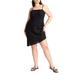 Plus Size Women's Cowl Back Cover Up Mini Dress by ELOQUII in Black (Size 28)