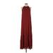 Nine West Casual Dress - DropWaist: Burgundy Dresses - Women's Size Small