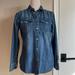 J. Crew Tops | J.Crew Denim Snap Button Western Shirt | Color: Blue | Size: 4