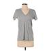 Rag & Bone Short Sleeve T-Shirt: Gray Tweed Tops - Women's Size Small