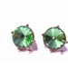 Anthropologie Jewelry | J.Crew Women's Green Chrysoprase Gemstone Solitaire Stud Earrings Nwot 68 | Color: Blue/Gold | Size: Os