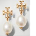 Tory Burch Jewelry | Kira Genuine Pearl Drop Earrings Tory Burch | Color: Gold/White | Size: Os