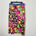 Anthropologie Skirts | Euc Vintage Anthropologie Ruth Pink Rose Floral Sequins Denim Waist Skirt | Color: Pink/Yellow | Size: M