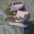 Nike Shoes | Girls Nike All Conditions Play Shoes Size 7 Worn Twice In Great Condition | Color: Gray/Purple | Size: Size 7 Toddler Girls
