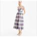 J. Crew Dresses | J. Crew Blue Pink Silk Dress Size 4 Plaid Madras Silk Spaghetti Strap Shantung | Color: Blue/Pink | Size: 4