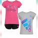 Adidas Matching Sets | Adidas Girls' 3-Piece Set | Color: Gray/Pink | Size: 4g