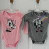 Disney One Pieces | Disney Baby Bodysuits (2) | Color: Gray/Pink | Size: 12mb