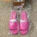J. Crew Shoes | J. Crew Microsuede Single Strap Slide Sandals. Size 8. | Color: Pink | Size: 8