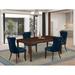 East West Furniture Kitchen Table Set Includes a Rectangle Dining Table and Padded Chairs, Mahogany (Pieces Options)