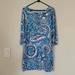 Lilly Pulitzer Dresses | Lilly Pulitzer Solia Dress Upf 50+ In Blue And White Coral | Color: Blue | Size: M