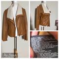 Michael Kors Jackets & Coats | Michael Kors Brown Caramel Leather Moto Motorcycle Jacket Women S Shearling Trim | Color: Brown | Size: S