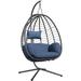 Outdoor Wicker Hammock, Hanging Egg Chair Swings with Stand, Cushions