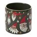 Accent Decor Silly Santas Ceramic Pot Planter Ceramic in Black/Red/White | 5 H x 5.25 W x 5.25 D in | Wayfair 16166.00