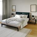Ebern Designs Keven Bedroom Set Upholstered in Brown | 39.96 H x 68.11 W x 86.6 D in | Wayfair 9E5C94B71A6948EDAB8E22F6421977C1