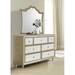Coaster Antonella 7 - Drawer Dresser w/ Mirror Wood in Brown/White | 76.75 H x 60.5 W x 17.75 D in | Wayfair 223523M