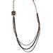 American Eagle Outfitters Jewelry | Aeo Tri-Metal Crystal Accent Statement Necklace | Color: Black/Silver | Size: Os