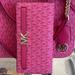 Michael Kors Bags | Michael Kors Reed Large Snap Signature Wallet Electric Pink Nwt | Color: Gold/Pink | Size: Large