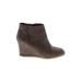 Ann Marino by Bettye Muller Ankle Boots: Gray Print Shoes - Women's Size 8 1/2 - Almond Toe