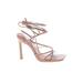 ASOS Heels: Gladiator Stiletto Cocktail Silver Print Shoes - Women's Size 8 - Open Toe