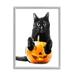 Stupell Industries Black Cat & Jack-o-Lantern by Annalisa Latella Wood in Brown | 30 H x 24 W x 1.5 D in | Wayfair az-647_gff_24x30