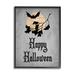 Stupell Industries Az-662-Framed Happy Halloween Bats Framed On Canvas by Lil' Rue Print Canvas in Gray | 20 H x 16 W x 1.5 D in | Wayfair