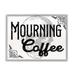 Stupell Industries Az-661-Framed Mourning Coffee Skull Framed On Wood by Lil' Rue Print Wood in Black/Brown | 11 H x 14 W x 1.5 D in | Wayfair