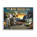 Stupell Industries Az-034-Framed Big Dog Cafe Scenery Framed On Canvas by Larry Grossman Print Canvas in Gray/White/Yellow | Wayfair