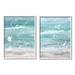 Stupell Industries Coastal Beach Phrases Framed On Wood 2 Pieces Print Wood in Blue/Brown | 30 H x 24 W x 1.5 D in | Wayfair a2-629_wfr_2pc_24x30