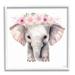 Stupell Industries Pink Floral Elephant Framed On Wood by Roozbeh Print Wood in Brown | 12 H x 12 W x 1.5 D in | Wayfair az-726_wfr_12x12