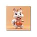 Stupell Industries Az-719-Canvas Orange Chipmunk Cartoon On Canvas by Roozbeh Canvas in White | 36 H x 36 W x 1.5 D in | Wayfair az-719_cn_36x36