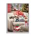 Stupell Industries Az-624-Framed Pets On Holiday Couch On Canvas by Jason Kirk Print Canvas in Green/Red/White | 30 H x 24 W x 1.5 D in | Wayfair