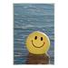 Stupell Industries Ba-074-Framed Smiley Beach Ball On Canvas by Lil' Rue Print Canvas in Blue | 15 H x 10 W x 0.5 D in | Wayfair ba-074_wd_10x15