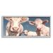 Stupell Industries Az-348-Framed Three White Cows Canvas in Blue | 10 H x 24 W x 1.5 D in | Wayfair az-348_gff_10x24