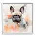 Stupell Industries Az-109-Framed French Bulldog Abstract Canvas in Gray | 17 H x 17 W x 1.5 D in | Wayfair az-109_wfr_17x17