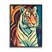 Stupell Industries Az-068-Framed Wild Tiger Painting On Canvas by Ziwei Li Print Canvas in Orange | 20 H x 16 W x 1.5 D in | Wayfair