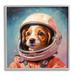 Stupell Industries Astronaut Dog In Space Framed On Wood by Roozbeh Wood in Brown | 12 H x 12 W x 1.5 D in | Wayfair az-133_gff_12x12