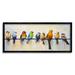Stupell Industries Az-074-Framed Modern Birds Perched Canvas in Orange/White | 10 H x 24 W x 1.5 D in | Wayfair az-187_fr_10x24