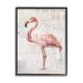 Stupell Industries Az-029-Framed Flamingo Collage Portrait Framed On Wood Print Wood in Brown/Pink | 20 H x 16 W x 1.5 D in | Wayfair