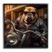 Stupell Industries Az-169-Framed Bulldog Biker Portrait by Roozbeh Canvas in Black | 12 H x 12 W x 1.5 D in | Wayfair az-169_fr_12x12