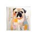 Stupell Industries Az-110-Framed Modern Pug Portrait Canvas in Black/Yellow | 0.5 D in | Wayfair az-110_wd_12x12