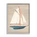 Stupell Industries Az-918-Framed Rustic Blue Sailboat On Canvas by June Erica Vess Print Canvas in Brown | 14 H x 11 W x 1.5 D in | Wayfair