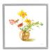 Stupell Industries Bb-314-Framed Summer Floral Vase Framed On Wood by Danhui Nai Print Wood in Brown/White | 12 H x 12 W x 1.5 D in | Wayfair